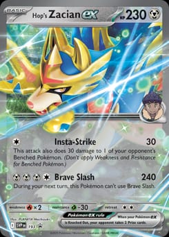 2022 Scarlet & Violet Promos Hop's Zacian ex #193 card
