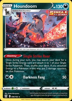 Battle Styles Houndoom #96 card