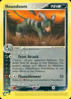 2003 Dragon Houndoom #34 card