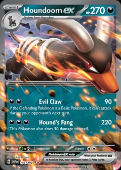 2023 Obsidian Flames Houndoom ex #134 card