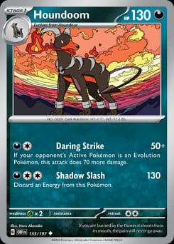 Obsidian Flames Houndoom #133 card