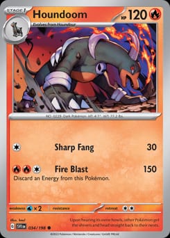 Scarlet & Violet Houndoom #34 card