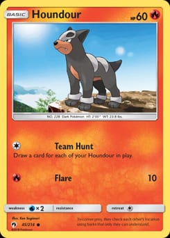 2018 Lost Thunder Houndour #45 card