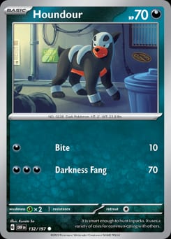 2023 Obsidian Flames Houndour #132 card