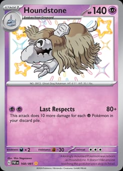 Paldean Fates Houndstone #168 card