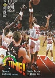 1995-96 Collector's Choice Base Set Houston Rockets vs. Phoenix Suns #361 card