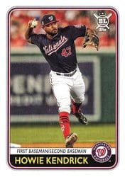 2020 Topps Big League Base Set Howie Kendrick #187 card
