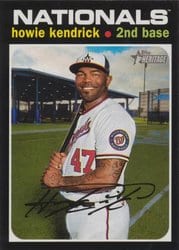 2020 Topps Heritage Base Set Howie Kendrick #673 card