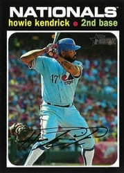 2020 Topps Heritage Base Set Howie Kendrick #673 card