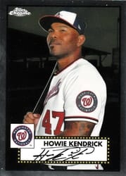 2021 Topps Chrome Platinum Anniversary Base Set Howie Kendrick #351 card