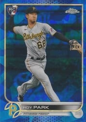 2022 Topps Chrome Sapphire Edition Base Set Hoy Park #184 card