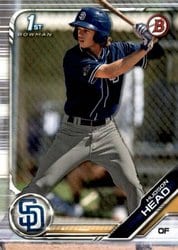 2019 Bowman Draft Base Set Hudson Head #BD-69 card