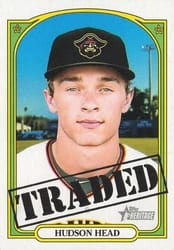 2021 Topps Heritage Minor League Base Set Hudson Head #198 card