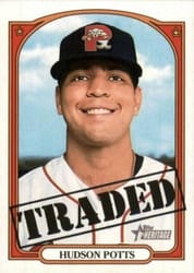 2021 Topps Heritage Minor League Base Set Hudson Potts #195 card