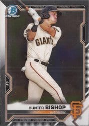 2021 Bowman Chrome Prospects Hunter Bishop #BCP-18 card