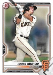 2021 Bowman Prospects Hunter Bishop #BP-18 card