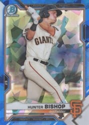 2021 Bowman Sapphire Edition Base Set Hunter Bishop #BCP-18 card