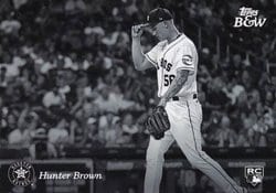 2023 Topps Black & White Base Set Hunter Brown #75 card