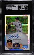 2023 Topps Chrome Logofractor Edition Autographs Hunter Brown #RCA-HB card