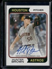 2023 Topps Heritage Real One Autographs Hunter Brown #ROA-HB card