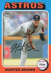 2024 Topps Heritage Mini Base Set Hunter Brown #156 card