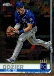 2019 Topps Chrome Base Set Hunter Dozier #166 card