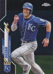 2020 Topps Chrome Base Set Hunter Dozier #63 card