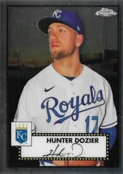 2021 Topps Chrome Platinum Anniversary Base Set Hunter Dozier #462 card