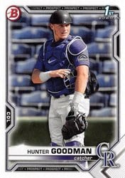 2021 Bowman Draft Base Set Hunter Goodman #BD-66 card