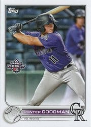 2022 Topps Pro Debut Base Set Hunter Goodman #PD-46 card