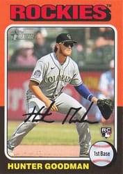 2024 Topps Heritage Mini Base Set Hunter Goodman #379 card
