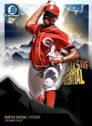 2018 Bowman Chrome Peaks of Potential Hunter Greene #PP-HG card