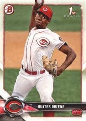 2018 Bowman Prospects Hunter Greene #BP48 card