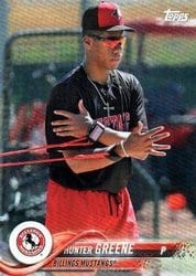 2018 Topps Pro Debut Base Set Hunter Greene #25b card