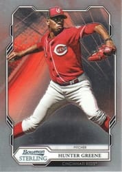 2019 Bowman Sterling Base Set Hunter Greene #BPR-19 card