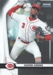 2020 Bowman Sterling Base Set Hunter Greene #BPR-39 card