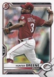 2021 Bowman Prospects Hunter Greene #BP-127 card