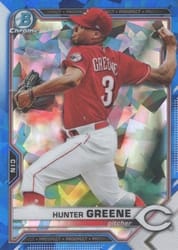 2021 Bowman Sapphire Edition Base Set Hunter Greene #BCP-127 card