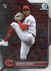 2022 Bowman Chrome Base Set Hunter Greene #95 card