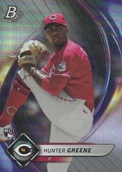 2022 Bowman Platinum Base Set Hunter Greene #29 card