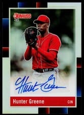2022 Donruss Optic Retro 1988 Signatures Hunter Greene #R88S-HG card