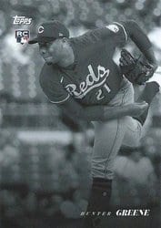 2022 Topps Black & White Base Set Hunter Greene #6 card
