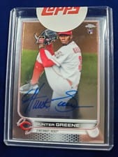 2022 Topps Chrome Rookie Autographs Hunter Greene #RA-HG card