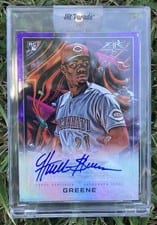2022 Topps Fire Autographs Hunter Greene #FA-HGR card