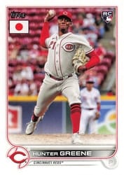 2022 Topps Japan Edition Base Set Hunter Greene #180 card