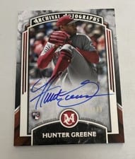 2022 Topps Museum Collection Archival Autographs Hunter Greene #AA-HG card