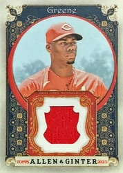 2023 Topps Allen & Ginter Relics (Pattern B) Hunter Greene #AGRB-HG card