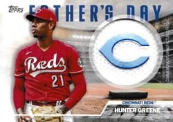 2023 Topps Father's Day Commemorative Team Patches Hunter Greene #FD-HG card