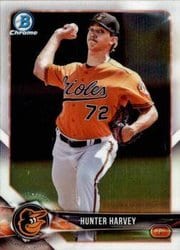 2018 Bowman Chrome Prospects Hunter Harvey #BCP4 card