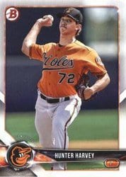 2018 Bowman Prospects Hunter Harvey #BP4 card